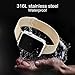 FARSIC Wrist Band for 38mm - Magnet Lock, No Buckle Needed, Soft, Smooth - Stainless Steel Link Bracelet Strap Replacement Wrist Band - Gold