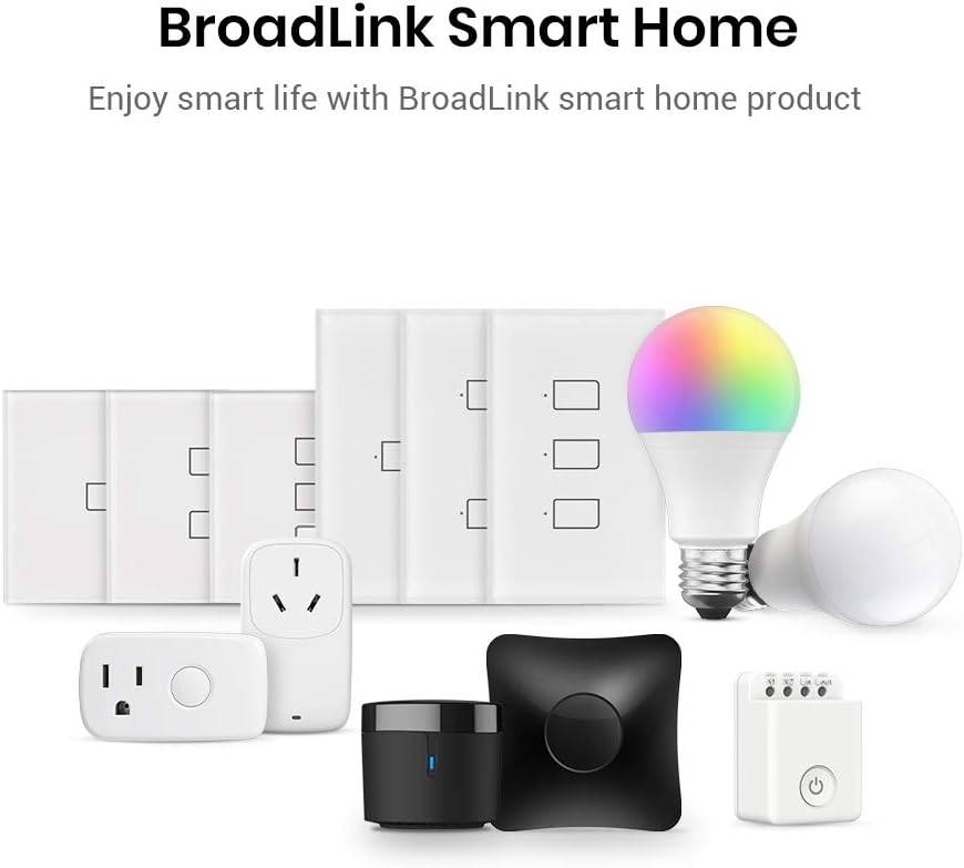 BroadLink Smart Home Hub-WiFi Remote Control IR Blaster for Smart Life Home Automation, TV Remote, Works with Alexa, Google Home, IFTTT (RM4 Mini) - - 