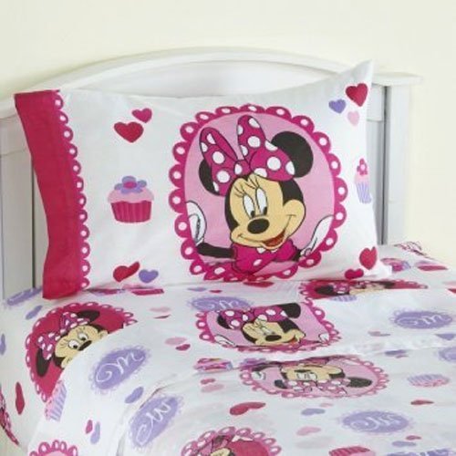 4pc Disney Minnie Mouse Twin Bedding Set Sweet Treats ...
