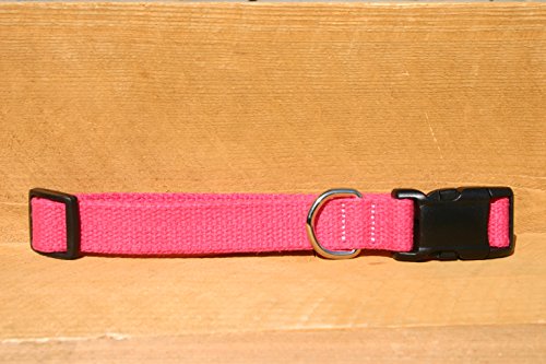 1" Large Hot Pink 100% Hemp Collar