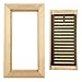 Razo White Oak Wood Flush Mount Floor Register Vent Cover, 4x10 Inch (Duct Opening), 3/4 Inch Thickness, with Damper, Unfinished