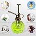 SENLIXIN Plant Mister Flower Water Spray Bottle Can Pot, Vintage Decorative Glass Plant Atomizer Watering Can Pot with Top Pump for Indoor Potted Plants Terrariums Flowers (Yellow)