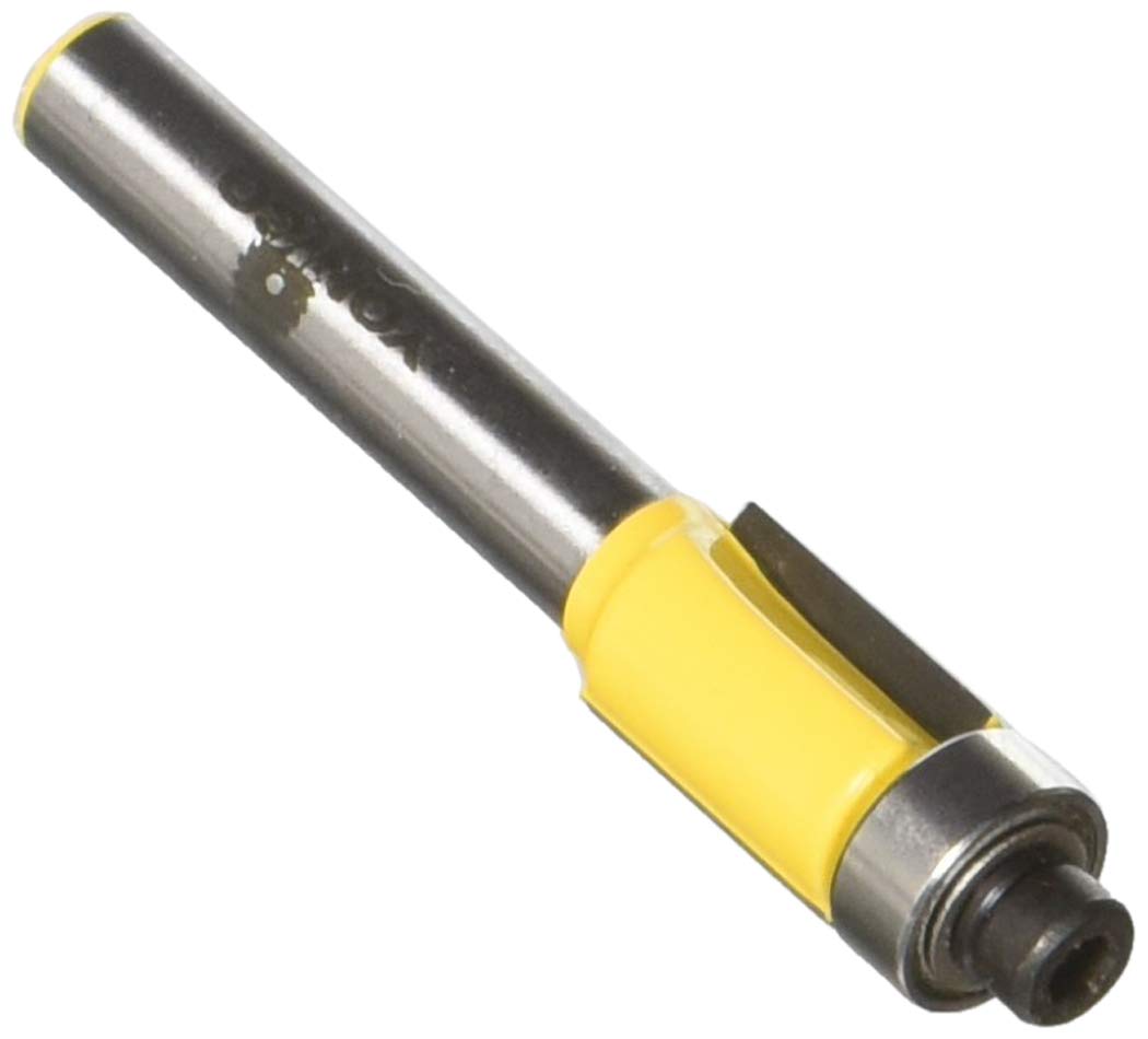Yonico 14940q - Flush Trim Router Bit, Diameter: 3/8", Cutting Height: 1/2" - 1/4" Shank