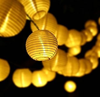 Solar Lichterkette 30 LEDs 6 Meter Solarbetrieben Lampions Laterne Lichterkette Wasserfest Weihnachten Dekoration für Garten,