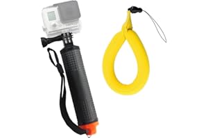 Harwerrel Waterproof Floating Hand Grip for GoPro Hero Session Black Silver Hero 10 9 8 7 6 5 4 3 3+ 2 1 SJ4000 SJ5000 Action Cameras with Camera Float Strap