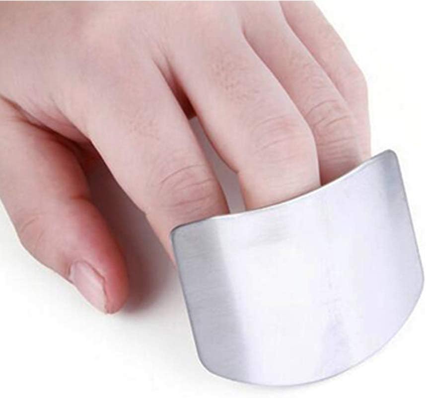 ZOCONE 2 PCs Finger Guard For Cutting Kitchen Tool Finger Guard Stainless Steel Finger Protector Avoid Hurting When Slicing and Dicing Kitchen Safe Chop Cut Tool (PH0088): Kitchen & Dining