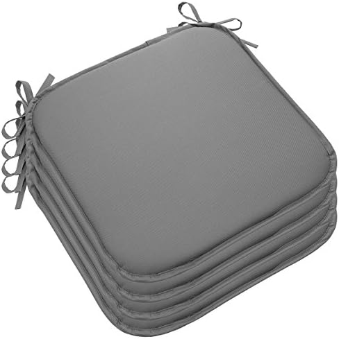 Set Of 4 Outdoor Memory Foam Chair Cushions Pads Seat Ties For Patio Decor Lounge &amp; Lawn Furniture
