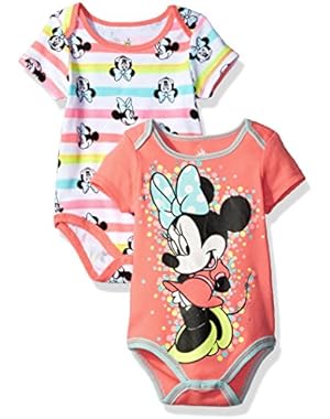 Baby Girls' Minnie Mouse 2 Pack Bodysuit