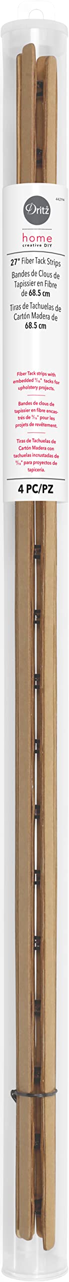 Photo 1 of Dritz Home 44294 Fiber Tack Strip, ½ x 27-Inch with 9/16-Inch Tacks (4-Piece), Brown