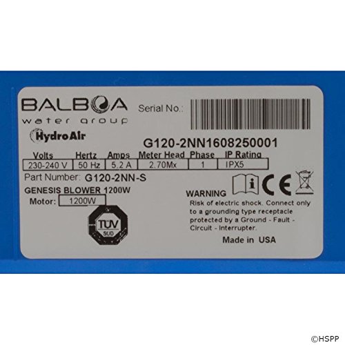 Balboa Water Group Blower, Genesis, 1200W