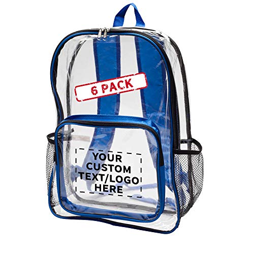 clear personalized backpacks