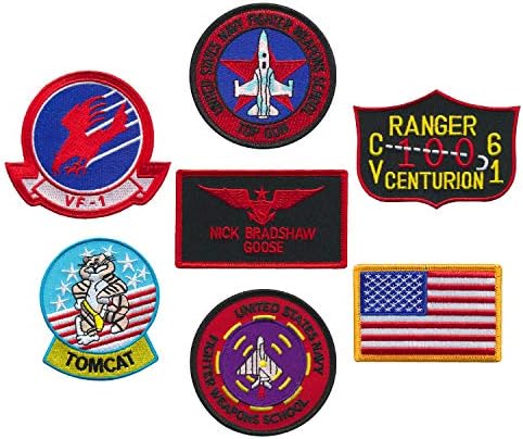 US Naval Aviator Top Gun Fighter Tactics Patch set of 6 and a FREE Patch