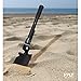 Heavy-Duty Compact Folding Utility Shovel - High-Carbon Steel w/ 3-Way Folding Design, Multi-Tool for Off Road, Camping, Gardening, Beach, Digging Dirt, etc. w/ Carrying Pouch - PyleSport PHMDSH11
