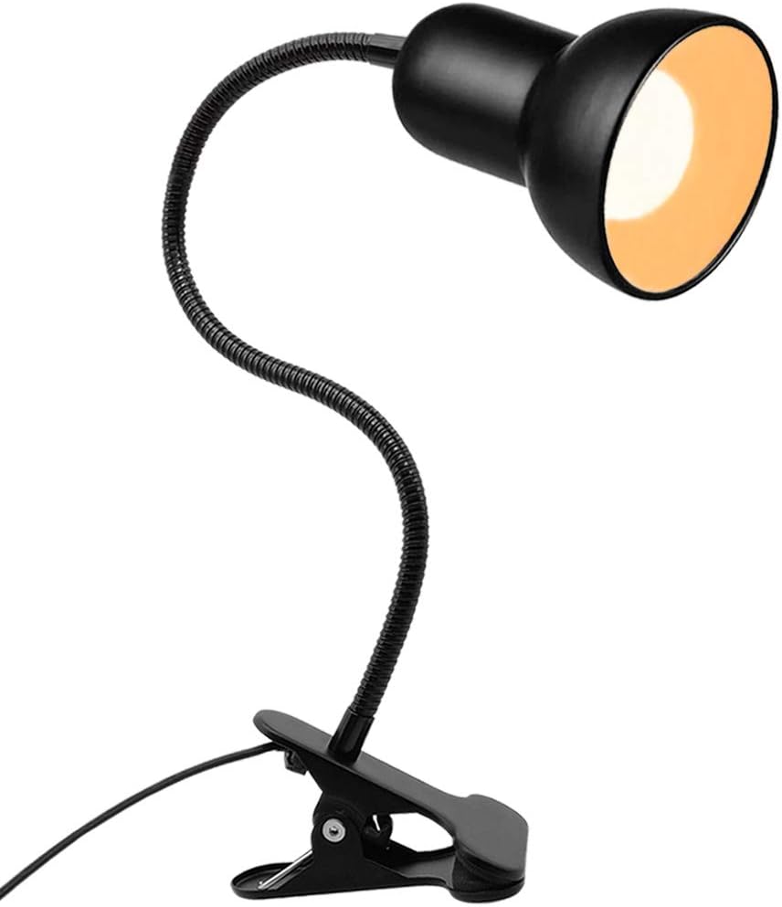 Clip On Reading Light, 360°Rotation Clip on Lamp, Gooseneck LampOn Cable, Portable