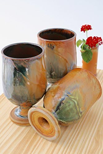 One Wheel Thrown Gold Wine Glass, Batch #09, Ceramic Wine Glasses, Ceramic Wine Chalices, Handmade Wine Goblets