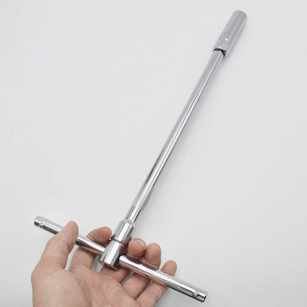 Spark Plug Wrench Remover Installer Tool Set, 12-Point Removal Tool 3/8 inch 14 mm & 16 mm Adjustable T-Wrench Drive Torque - Image 5