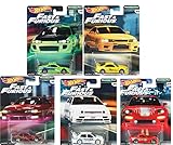 Hot Wheels Premium Fast & Furious, Original Fast Set of 5 Diecast Cars Bundle