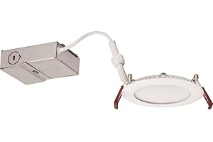 Lithonia Lighting WF4 LED 30K MVOLT MW M6 Dimmable Recessed Ceiling Light, 4", 3000K-Bright White