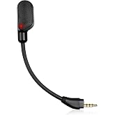 Mic for HyperX Cloud III &amp; Cloud 3 Gaming Headsets, with Mute LED Indicator | 3.5mm Detachable Noise Cancelling Microphone Boom for PC, Xbox One, PS4, PS5