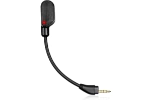 weishan Mic Compatible with HyperX Cloud III/Cloud 3 Gaming Headset, 3.5mm Detachable Noise Cancelling Microphone Boom with Mute LED Indicator for PC, Xbox One, PS4, PS5