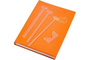 DICOSMETIC 4pcs Book Cover Guide Bookbinding Kit Book Binding Cover Tool Acrylic Bookbinding Guide Scrapbooking Tool for Album Journal Planner Handbook Calendar