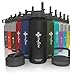 the flow Stainless Steel Water Bottle Double Walled/Vacuum Insulated - BPA/Toxin Free – Wide Mouth with Straw Lid, Carabiner Lid and Flip Lid, 32 oz.(1 Liter)