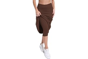 CZRLHYT Womens Skorts Modest Knee Length Skirts Athletic Midi Active Running Skirt