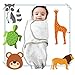 Swaddle Infant Wrap Set -- with Velcro for Boys and Girls by Babeluv (4Pack, ABCD)