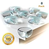 Clear Corner Guards for Child Safety, Baby Mate 8 PCS Ball Shape Clear Furniture Corner Protectors - Safety Table Corner Cover - Desk Corner Cushion