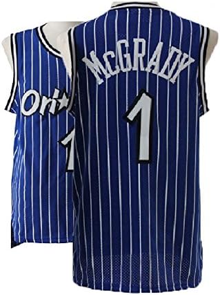 Kedelac Men's McGrady Retro Jerseys Tracy Blue Athletics Jersey Orlando Basketball #1 Jersey (L)
