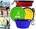 Collapsible Dog Bowls - Dishwasher Safe Food Grade Silicone Portable Pet Bowls