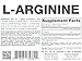 Hard Rhino L-Arginine Powder, 500 Grams (1.1 Lbs), Unflavored, Lab-Tested, Scoop Included