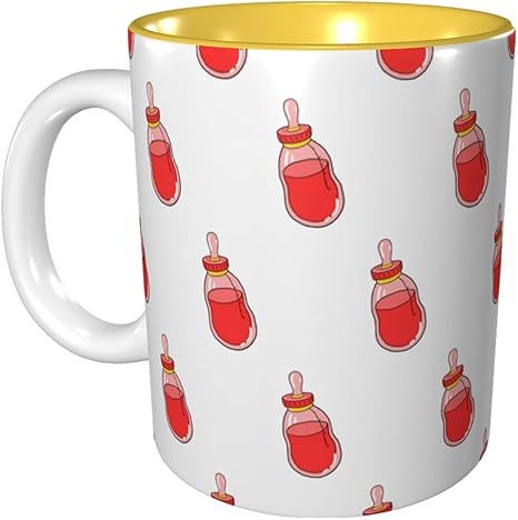 Amazon Co Jp ピンクの哺乳瓶 マグカップ コーヒー カップ セラミック マグ コップ 電子レンジ対応 食洗機対応 おしゃれ かわいい 330ml 7色 日常 ホーム キッチン