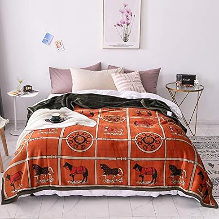 ZHANGDecke Sofa Abdeckung Decke doppellagigen Koralle samt Büro Nap