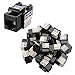 Cable Matters [UL Listed] 10-Pack 10Gbps Cat6 Keystone Jacks, RJ45 Keystone Jack, Ethernet Keystone Jack in Black for Patch Panel and Wall Plate