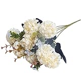 1 Bunch European Artificial Flower Fake 10 Heads Hydrangea Bouquet Wedding Arrangement Christmas Home Decoration
