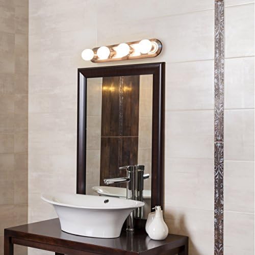 CE Four Light Vanity Strip, Brushed Nickel, 24-Inch (BRUSHED NICKEL BASE ONLY)