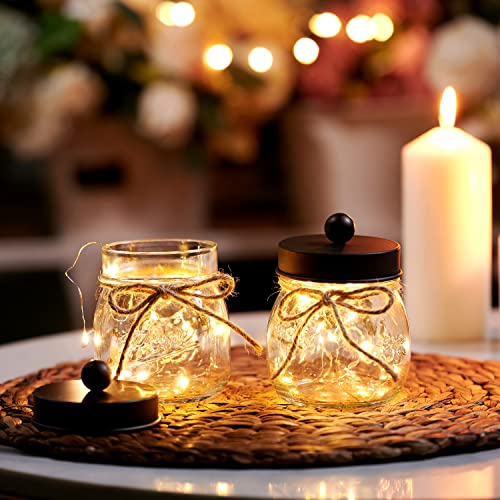 SheeChung Mason Jar Bathroom Apothecary Jars Rustproof Stainless