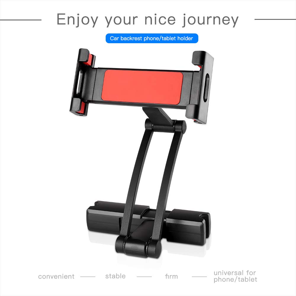 Worthown-Universal Car Headrest Mount Holder,Tablet Holder For Car,Tablet Headrest Mount,Car Seat Mount,Backseat Holder with 360 Degree Rotation- for Apple iPad, Samsung Galaxy all Tablets 5-12 In