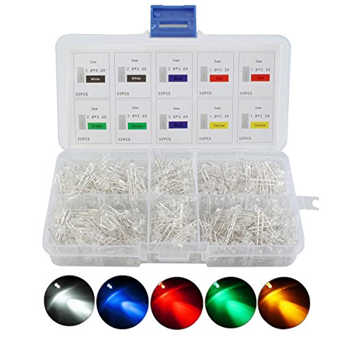 Led diodes,  elfeland 500x3mm light emitting diode, cle…
