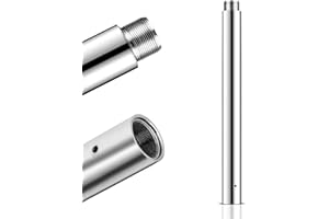 LF YEA 125mm Dance Pole Extension for 45mm Portable & Removable Dancing Pole, Height Adjustable, Pro Chrome Extending Tube, Replacement Accessories for Pole Dance Fitness, Club, Home, Party