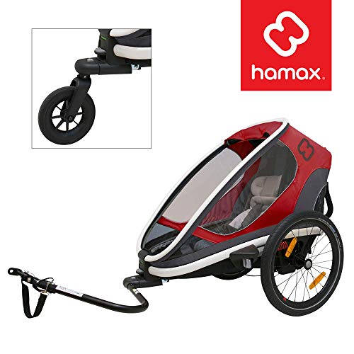 Hamax Outback Multi-Sport Child Bike Trailer + Stroller (Jogger Wheel Sold Separately) (One Seat, Re