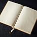 A5 Notebook, izBuy Leather Notebook and Pen Set Journal Diary Daily Use, 200 Lined Beige Pages, Wood Pattern Cover, Gel Pen Included