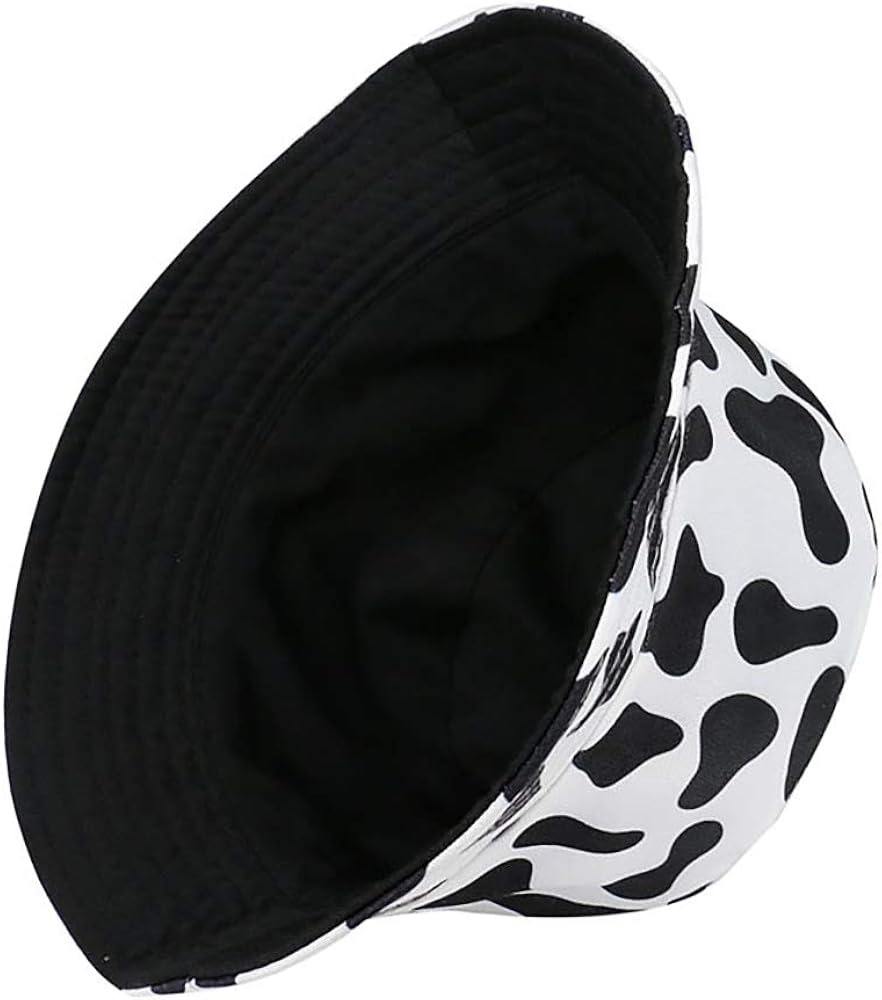XYIYI Cow Print Bucket Hat Funny Fishing Hats for Women, Reversible Double-Side-Wear at  Women’s Clothing store