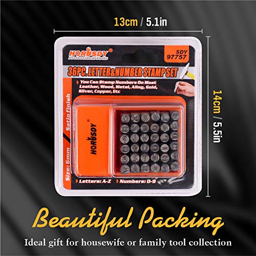 1 HORUSDY+36+Piece+Capital+Imprinting+Leather+1