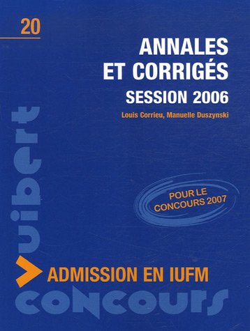 Annales et corrigés