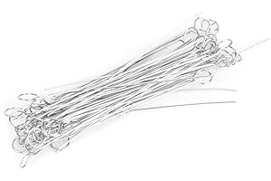 50pcs Nichrome Tips Inoculating Loop Reusable Inoculating Loop Holders for Science Classroom Laboratory Teaching(4mm)