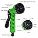 izery Garden Hose, Flexible Expandable Expanding Collapsible Garden & Lawn Water Hose with Free 7-Way Spray Nozzle for Car Wash Cleaning Watering Lawn Garden Plants (Green) (25ft)
