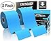 Physix Gear Cotton Kinesiology Tape Roll 16ft, Latex-Free Athletic Tape for Muscles/Joints, Waterproof Kinesiolgy, Stretchy Kinesiologytape, Gentle on Skin Kiniseaology Tape, Blue (2 Pack), 5m