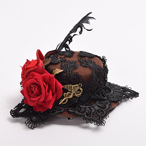 BLESSUME Punk Girls Hair Clip Mini Top Hat - Image 5